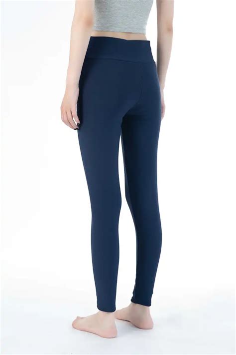 Solid Skinny Fleece Leggings Casual Thermal Stretchy Temu