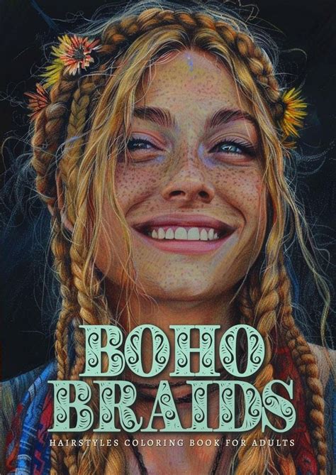 Boho Braids Hairstyles Coloring Book For Adults Monsoon Publishing