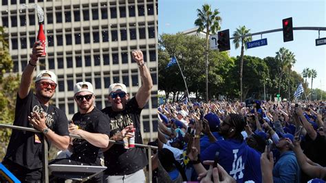 Dodgers World Series Parade Watch Dodgers Celebrate World Series Title With Thousands Of Fans