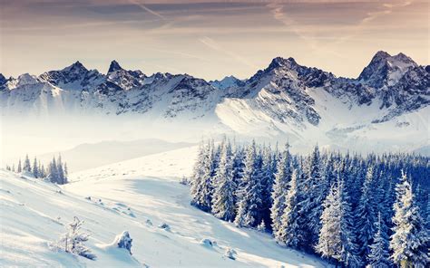 Nature Winter Mountains Landscape Snow X Wallpaper