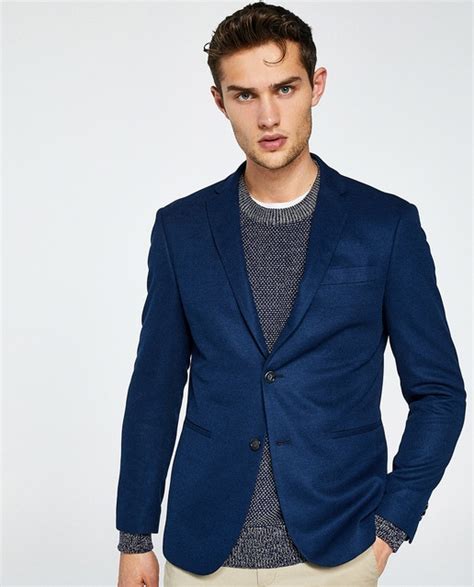 Blazer de homem Sfera slim azul marinho Moda e Acessórios El Corte