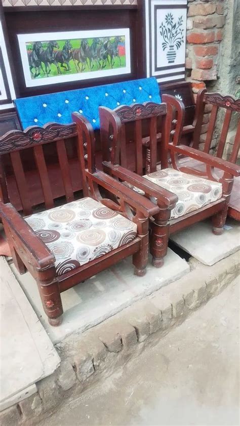 Teak Wood Sofa Chair Sets With Cushion At Rs 12000 In New Delhi ID