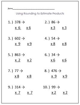 Rounding And Estimating Worksheets Pdf