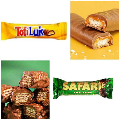 Mix Tofiluk Caramel Crunch Chocolate Bar10gwith Safari Caramel Crunch