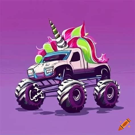 Unicorn Monster Truck On Craiyon