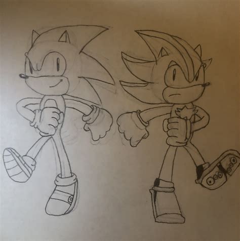 Shadow The Hedgehog Vs Sonic The Hedgehog Drawings