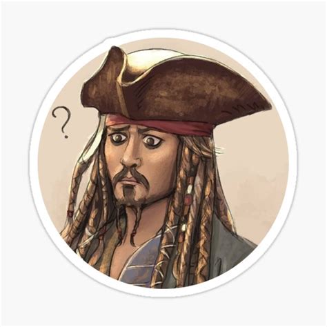 Captain Jack Sparrow Sticker For Sale By Funkeymonkey Redbubble