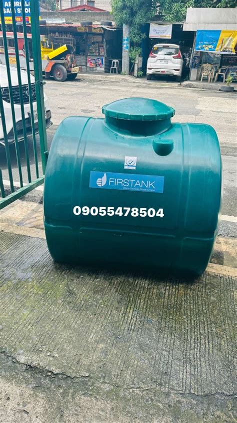 Firstank Polyethylene 1000L Horizontal Water Tank Furniture Home