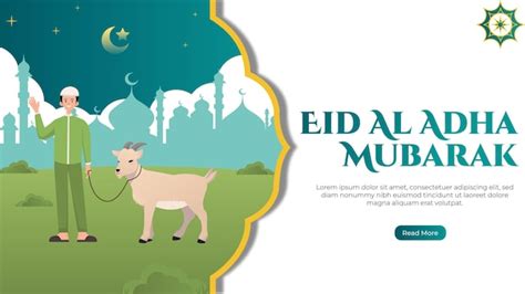 Premium Vector Landscape Banner Eid Al Adha