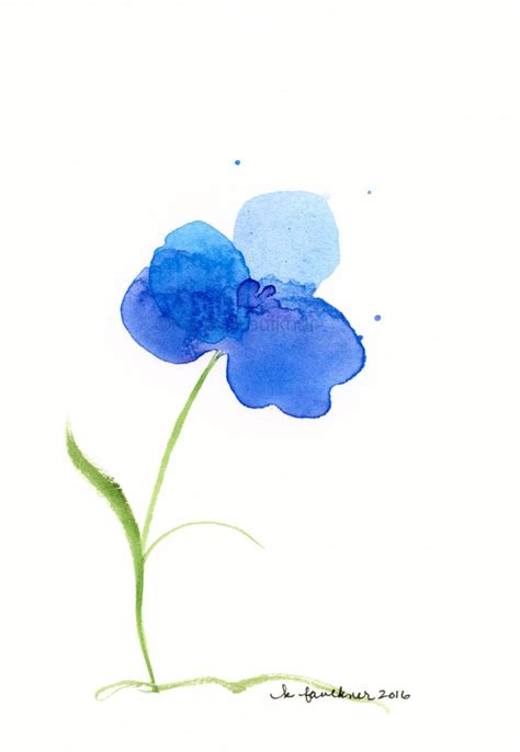 Blue Watercolor Painting | cuteconservative