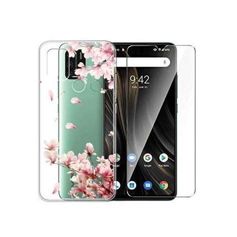 Film verre trempé Coque Téléphone Pour UMIDIGI Power 3 Fleur de