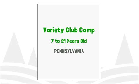 Variety Club Camp Pa Researched By Experts