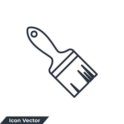 Paint Brush Icon Logo Vector Illustration Paint Brush Symbol Template