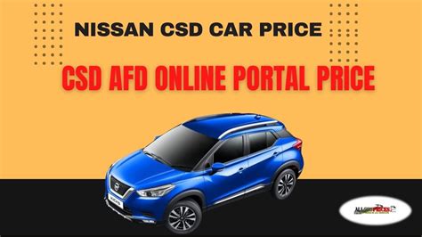 CSD Canteen Price List Of Nissan Car 2023 PDF CSD AFD Online Portal