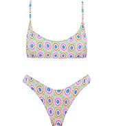 Amazon Volafa Women S Triangle Bikini String Swimsuit Print Tie