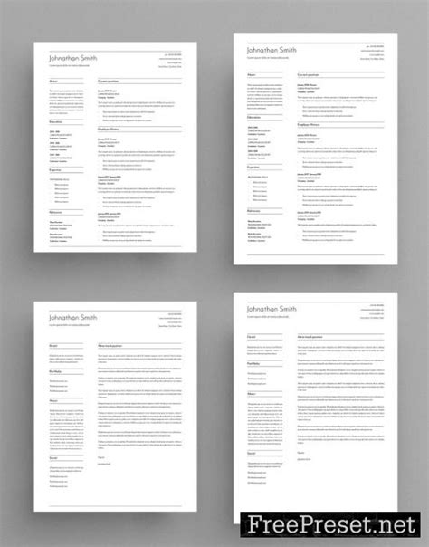 Adobe Stock Minimalist Resume Layout 309485193