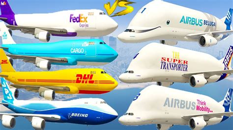 Gta V Every Boeing Cargo Airplanes Vs Every Airbus Beluga