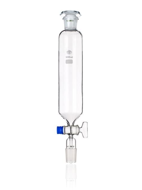 FUNNEL SEPARATORY CYLINDRICAL DROPPING WITH GLASS STOPPER SJ WITHOUT