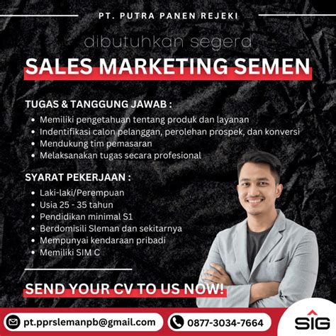 Lowongan Kerja Sales Marketing Semen Di PT Putra Panen Rejeki