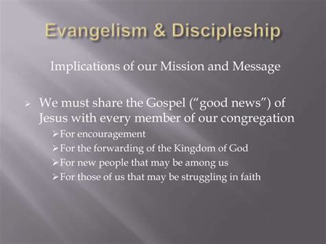 Evangelism And Discipleship Ppt