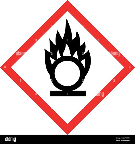 Ghs Hazard Pictogram Oxidising Hazard Warning Sign Oxidising