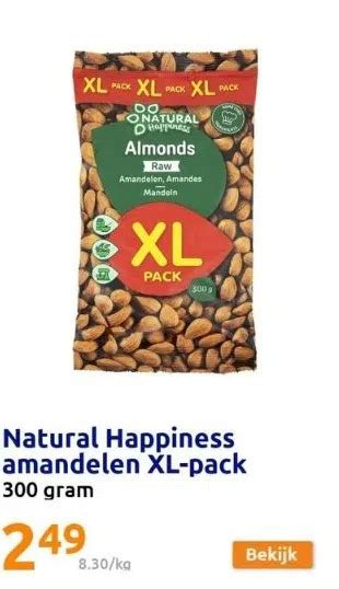 Natural Happiness Amandelen Xl Pack Aanbieding Bij Action