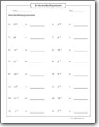 Zero And Negative Exponents Worksheet Pdf