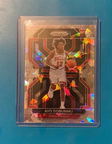 2021 22 Panini Prizm Ayo Dosunmu Rookie Card RC 271 Silver Cracked Ice