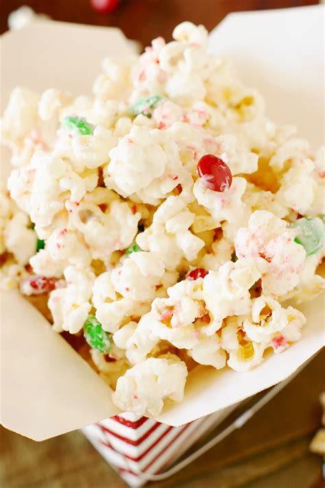 Christmas White Chocolate Peppermint Popcorn The Kitchen Is My Playground