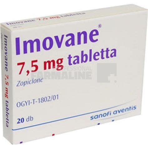 Imovane Mg X Compr Film Mg Sanofi Aventis Vezi Prospectul