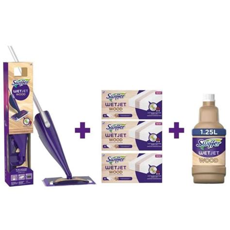 Swiffer Kit D Marrage Wetjet Wood Balai Sprak Wetjet Wood L