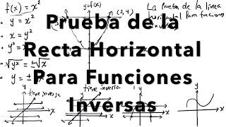 Prueba De La Recta Horizontal Para Funciones Inversas Doovi