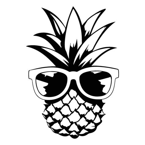 Pineapple Wearing Sunglasses Summer Pineapple 26159150 Vector Art At Vecteezy