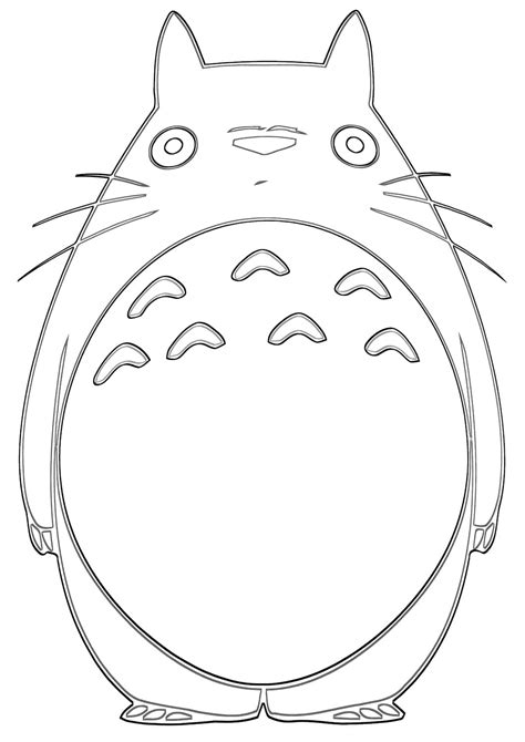 Dibujo De Totoro De Mi Vecino Totoro Para Colorear