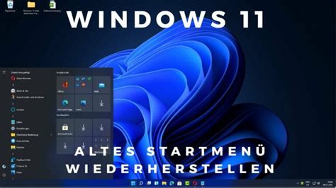 Windows Altes Startmen Wiederherstellen