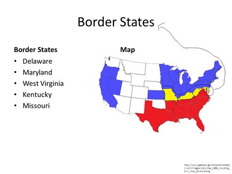 Civil War Border States Map - Covent Garden London Map