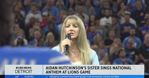 Aidan Hutchinson's sister sings national anthem at Detroit Lions game ...