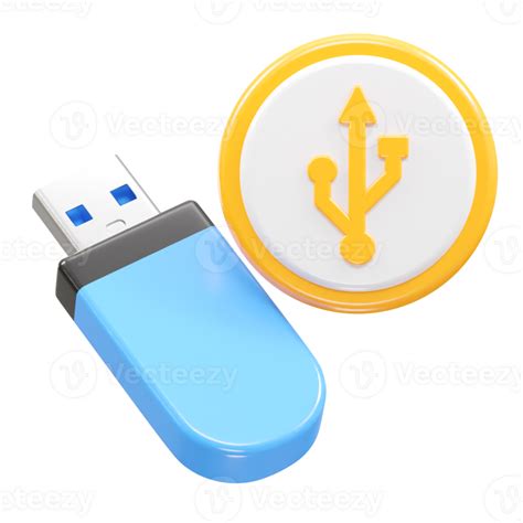 Pendrive Usb Icon 3d Rendering Illustration Element 38055046 Png