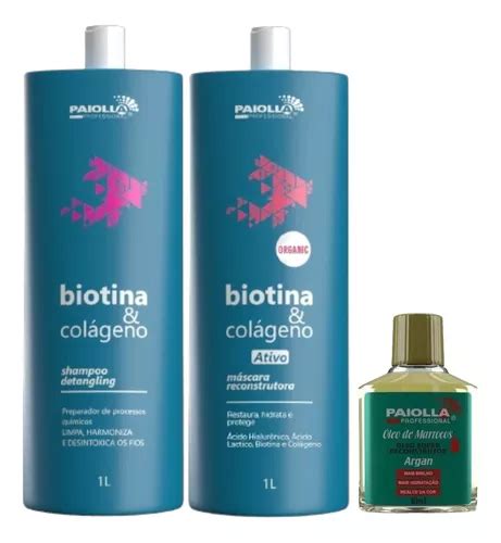 Kit Paiolla Escova Progressiva Biotina Sem Formol X Ml