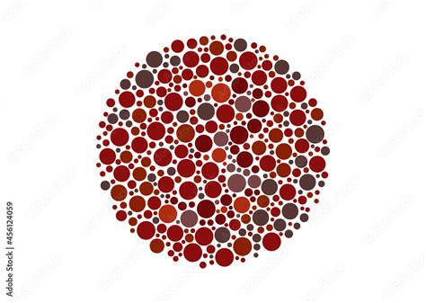Vector graphic of Color blind test design. The number 3 cunningly hid ...