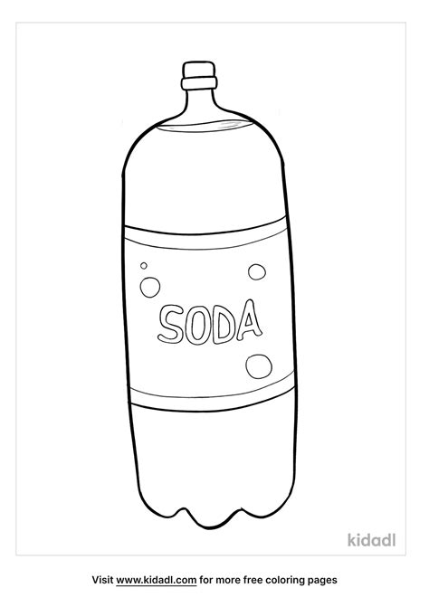 Soda Bottle Coloring Page