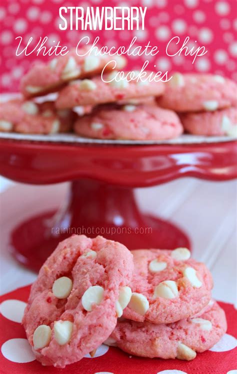 Strawberry White Chocolate Chip Cookies Recipe White Chocolate Chip