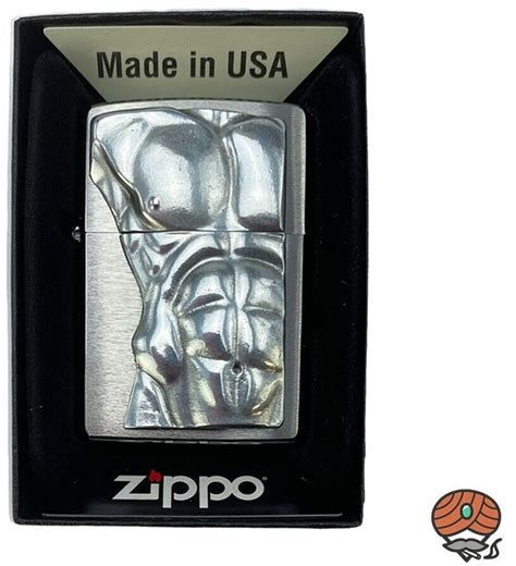 Zippo Mann Torso D Chrom Geb Rstet Unbef Llt Ab