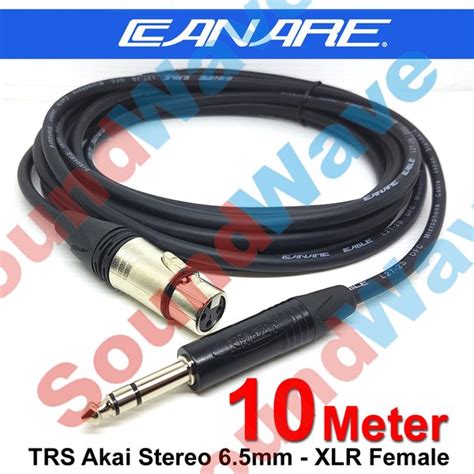 Jual Kabel Canare Audio Connector 10 Meter Jack Akay Trs Stereo 635 Mm