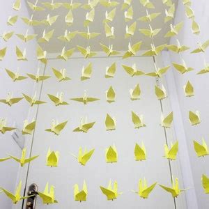 200 Cranes 10 Strings Strands 20 Cranes Each White Yellow Shades Crane