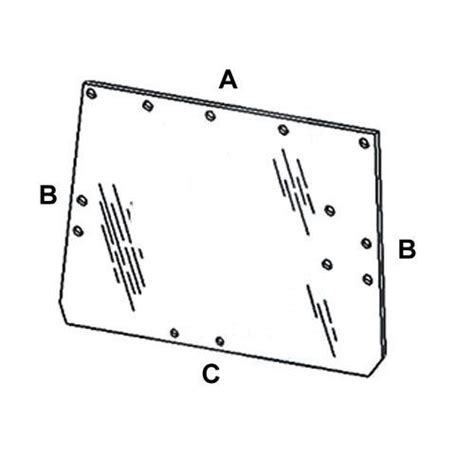 Cab Glass Rear Window Fits John Deere 2650 4055 4850 2250 4040 4455