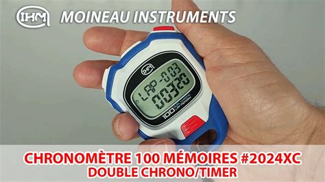 Chronomètre 100 mémoires Double Chrono Timer 2024XC YouTube