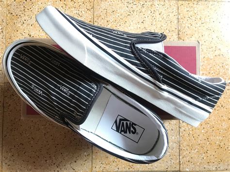 VANS Classic Slip On 98 Dx Anaheim Factory Og Stripes Black US 9