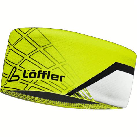 L Ffler Dimple Elastic Headband Teamline Lemon White Crosscountry