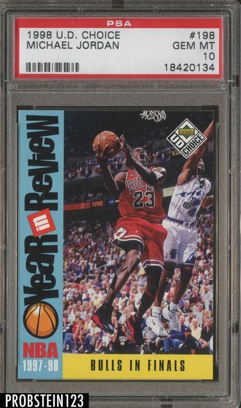 Upper Deck Ud Choice Year In Review Michael Jordan Hof Psa